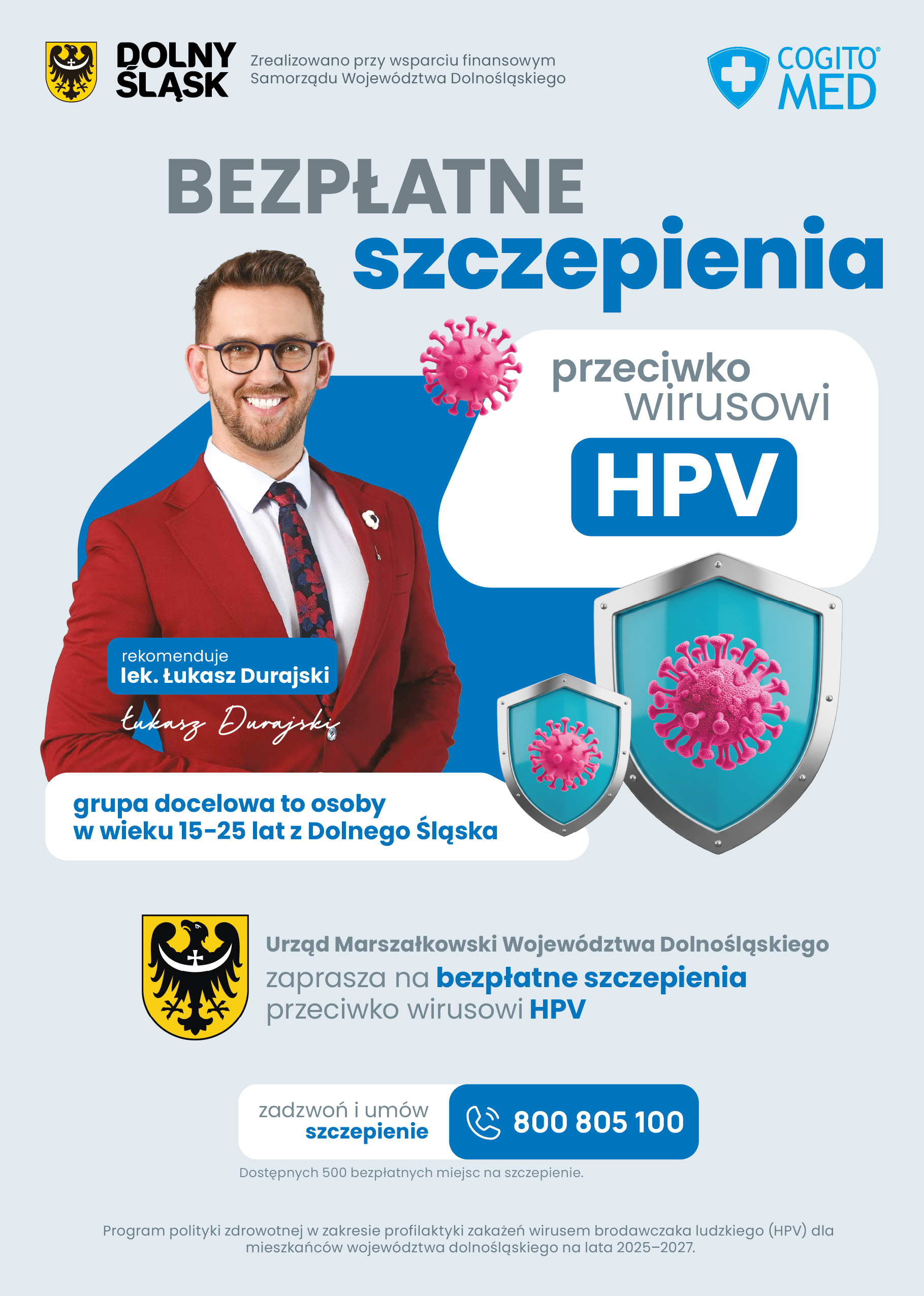 Program polityki zdrowotnej w zakresie profilaktyki zakażeń wirusem brodawczaka ludzkiego (HPV) dla mieszkańc&oacute;w wojew&oacute;dztwa dolnośląskiego na lata 2025&ndash;2027