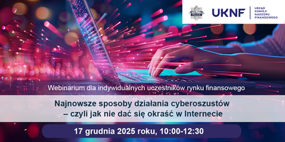  Zaproszenie na webinarium CEDUR "Najnowsze sposoby działania cyberoszust&oacute;w - czyli jak nie dać się okraść w Internecie"